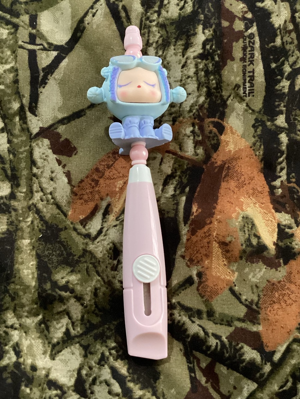 Hand beaded Cute Pink & Light blue skull panda box cutter